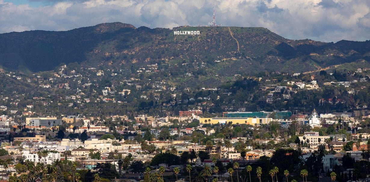 Hollywood sign.